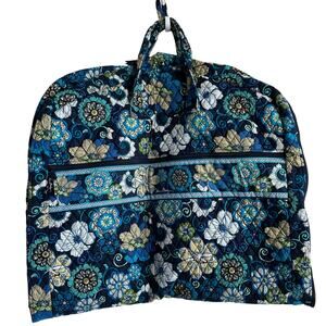 Vera Bradley Mod Floral Blue Garment Bag Lrg Lightweight Cotton Travel Accessory